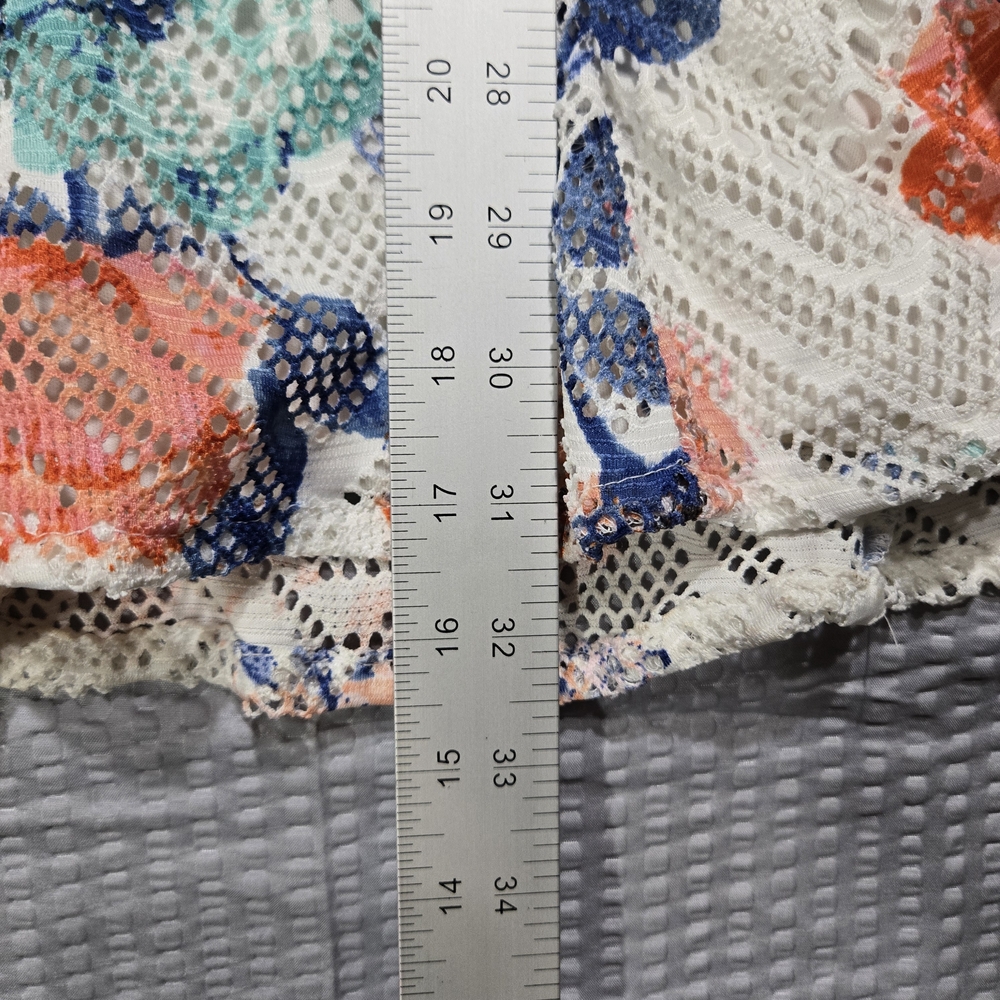 R&K Orange and Blue Sleeveless A-Line Mini Dress - Picture 9 of 9